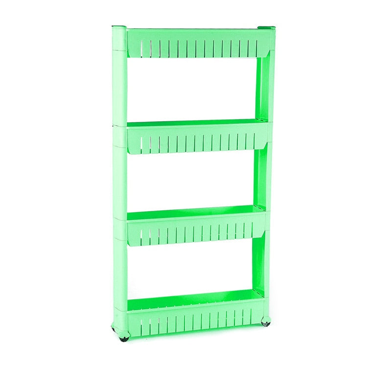 Movable Plastic Interspace Storage Rack - Kitchen/Bathroom Racks