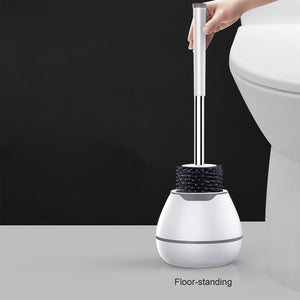TPR Soft Silicone Toilet Brush With Hide Tweezers Toilet Bowl