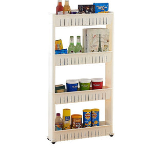 Movable Plastic Interspace Storage Rack - Kitchen/Bathroom Racks