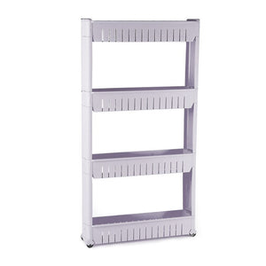 Movable Plastic Interspace Storage Rack - Kitchen/Bathroom Racks