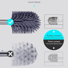 Load image into Gallery viewer, TPR Soft Silicone Toilet Brush With Hide Tweezers Toilet Bowl