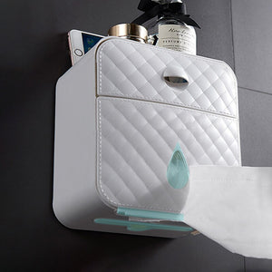Waterproof Wall Mount Toilet Paper Holder Shelf